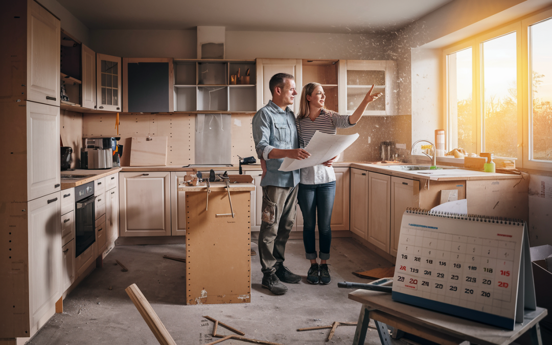 kitchen remodeler in a kitchen during a renovation project